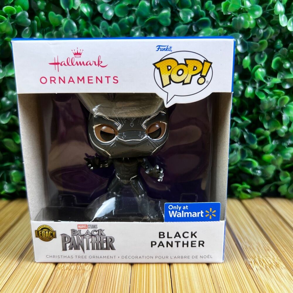 New Hallmark Funko Pop! Marvel Black Panther Christmas Ornament 2022 Blue Box